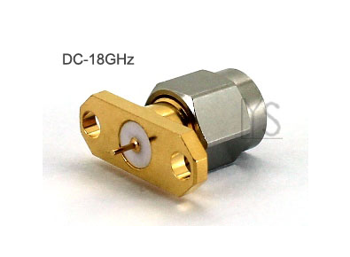 18GHz SMA Male 2 Holes Panel Terminal Φ0.5mm Blunt Post connector