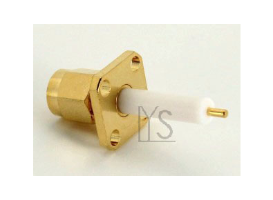 SMA Male 4 Holes Panel Exposed PTFE Terminal Blunt Post connector