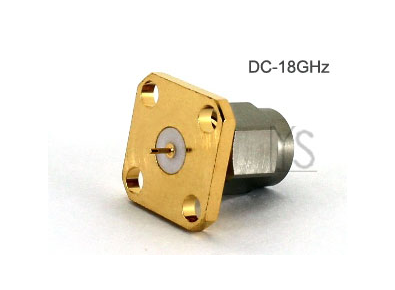 18GHz SMA Male 4 Holes Panel Terminal Φ0.5mm Blunt Post connector