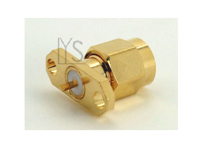 SMA Male 2 Holes Panel (Exposed PTFE) Terminal Half Round Post