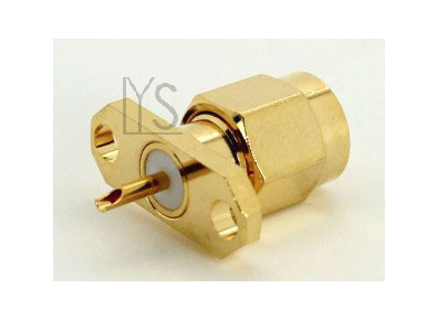 SMA Male 2 Holes Panel Terminal Solder Cup connector